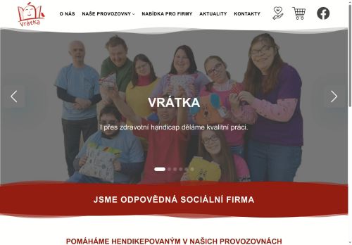 Webové stránky Vrátka, z.s., Třebíč