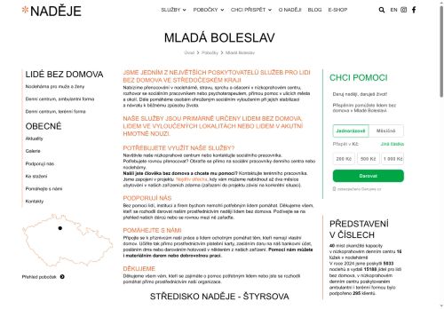 Zobrazit webové stránky Naděje Mladá Boleslav