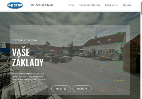Webové stránky KA STAV spol. s r.o., Velká Bíteš
