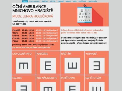 Oční ambulance - MUDr. Lenka Holečková