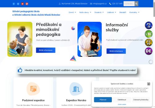 Střední pedagogická škola a Střední odborná škola služeb Mladá Boleslav, příspěvková organizace nabízí práci na pozici Učitel/ka anglického jazyka a španělského jazyka v obci Mladá Boleslav