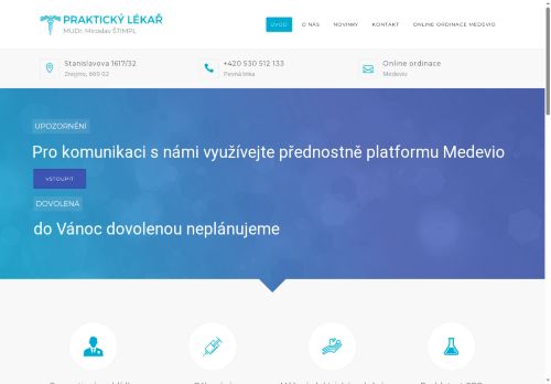 Zobrazit webové stránky Praktický lékař pro dospělé - MUDr. Miroslav Štimpl