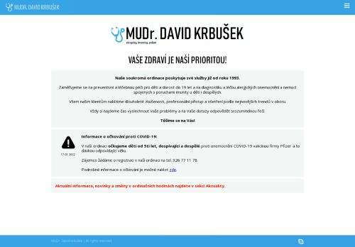 Zobrazit webové stránky Alergologická a imunologická ambulance - MUDr. David Krbušek
