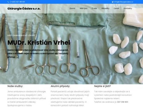 Chirurgie Čáslav s.r.o. - MUDr. Kristián Vrhel