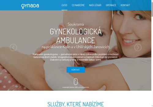 Zobrazit webové stránky Gynekologická ambulance Gynada - MUDr. Zdeněk Adámek, MUDr. Veronika Adámková