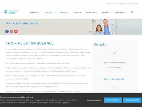Plicní ambulance - Nemocnice Mělník