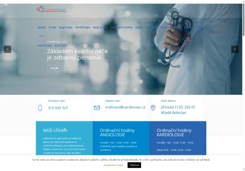 Zobrazit webové stránky Angiologická ambulance CardioVasc - MUDr. Tomáš Indruch