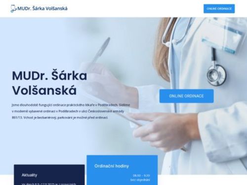 Praktický lékař pro dospělé - MUDr. Šárka Volšanská