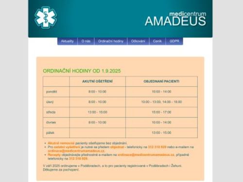 Praktický lékař pro dospělé Medicentrum Amadeus - MUDr. Roman Kostinek