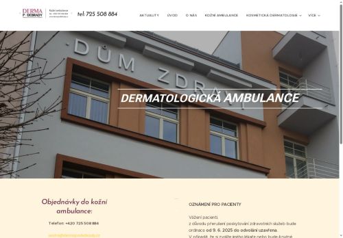 Zobrazit webové stránky Kožní ambulance - MUDr. Tetiana Malyukh