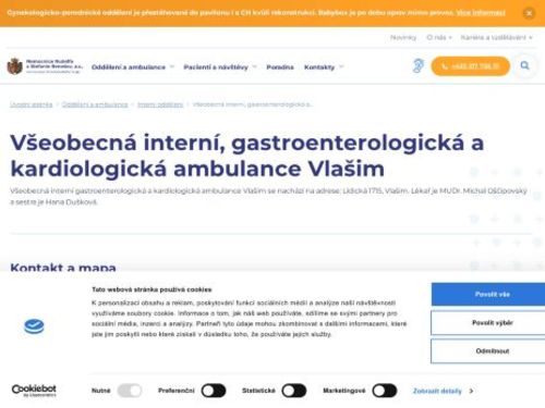 Všeobecná interní, gastroenterologická a kardiologická ambulance Vlašim - Nemocnice Rudolfa a Stefanie Benešov - MUDr. Michal Oščipovský