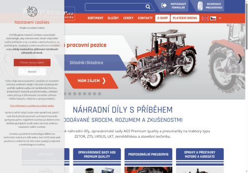 Webové stránky ATP Motor s.r.o., Stránecká Zhoř