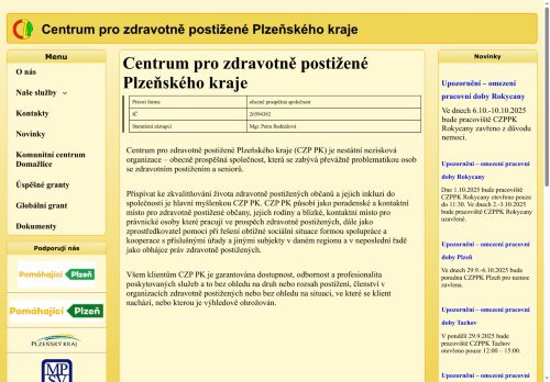 Zobrazit webové stránky Centrum pro zdravotně postižené Plzeňského kraje o.p.s.
