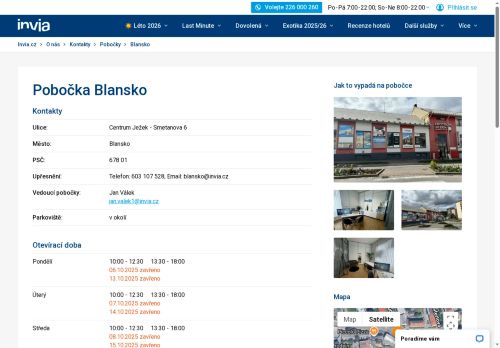 Zobrazit webové stránky Invia Blansko