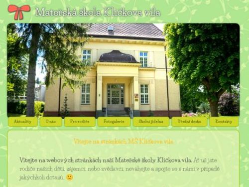 Mateřská škola Kličkova vila