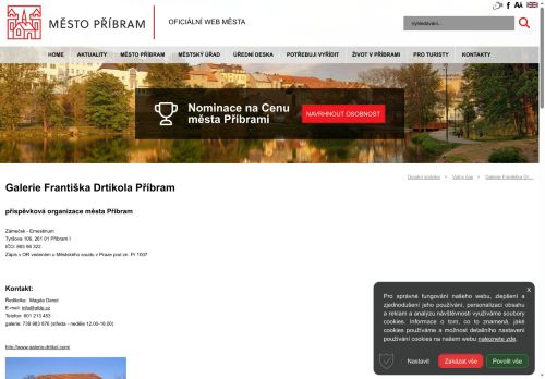 Zobrazit webové stránky Galerie Františka Drtikola Příbram