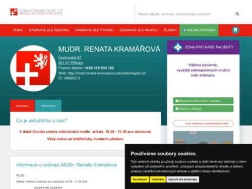 Praktický lékař pro děti a dorost - MUDr. Renata Kramářová