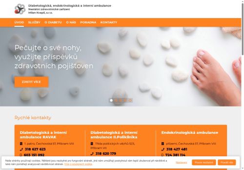 Zobrazit webové stránky Diabetologická a interní ambulance Milan Kvapil, s.r.o. (Poliklinika RAVAK) - MUDr. Dagmar Bartášková, MUDr. Lenka Syč - Kriváňová, MUDr. Radka Tichá