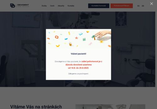 Zobrazit webové stránky Zubní ordinace DEVIDENT