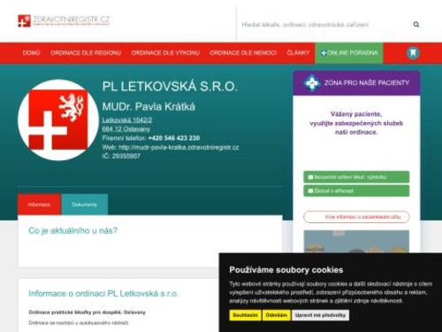 Praktický lékař pro dospělé - MUDr. Pavla Krátká