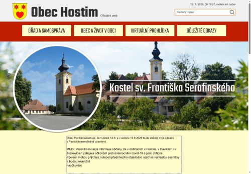 Zobrazit webové stránky Obecní úřad Hostim