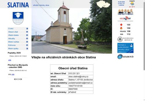 Zobrazit webové stránky Obecní úřad Slatina