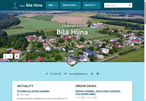 Zobrazit webové stránky Obecní úřad Bílá Hlína