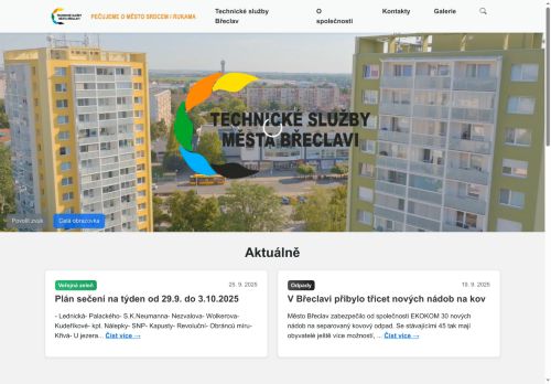 Webové stránky Technické služby Břeclav, příspěvková organizace, Břeclav