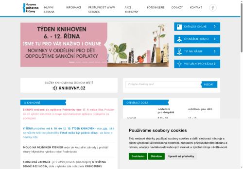 Zobrazit webové stránky Husova knihovna Říčany, příspěvková organizace