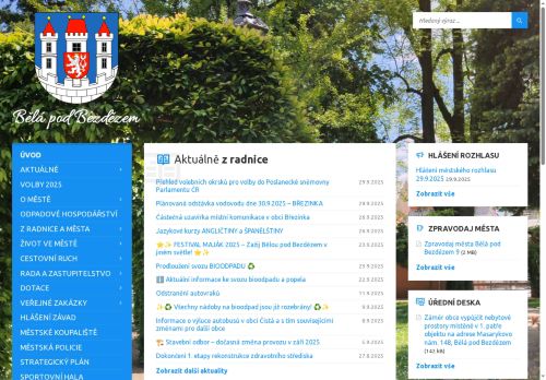 Město Bělá pod Bezdězem nabízí práci na pozici referent MÚ, odbor rozvoje a majetku města - péče o památky, administrativa v obci Bělá pod Bezdězem