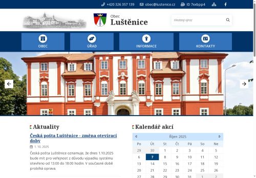 Zobrazit webové stránky Obecní úřad Luštěnice