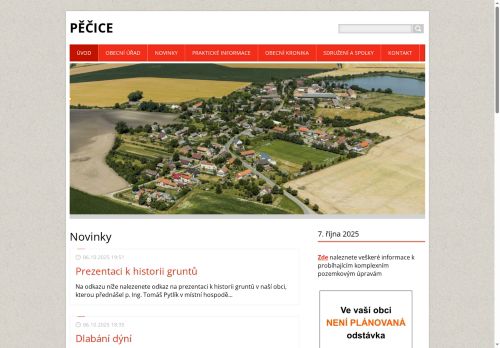 Zobrazit webové stránky Obecní úřad Pěčice