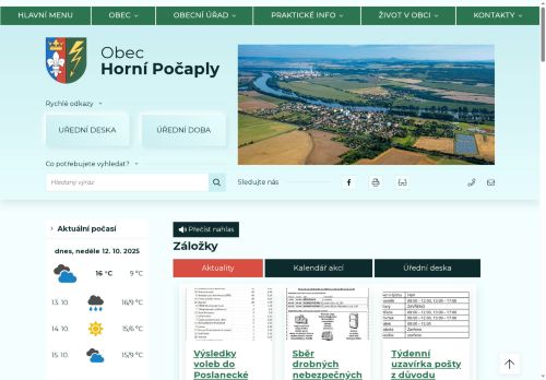Zobrazit webové stránky Obecní úřad Horní Počaply