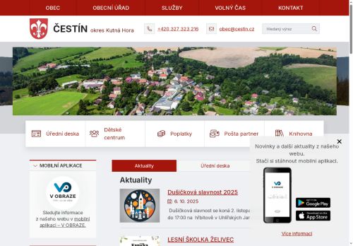 Zobrazit webové stránky Obecní úřad Čestín