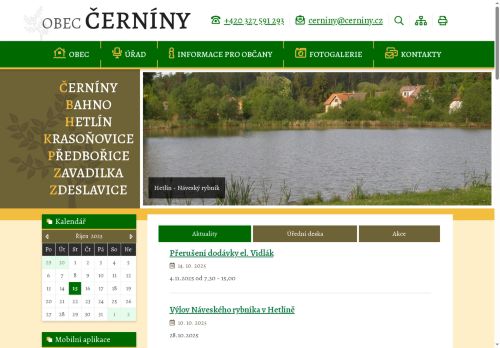 Zobrazit webové stránky Obecní úřad Černíny