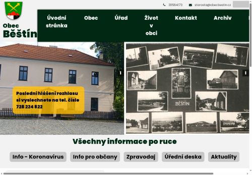 Zobrazit webové stránky Obecní úřad Běštín