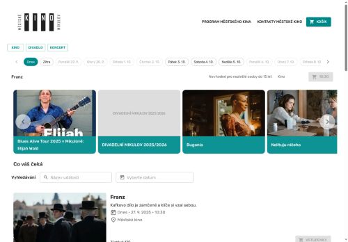 Zobrazit webové stránky Městské kino Mikulov