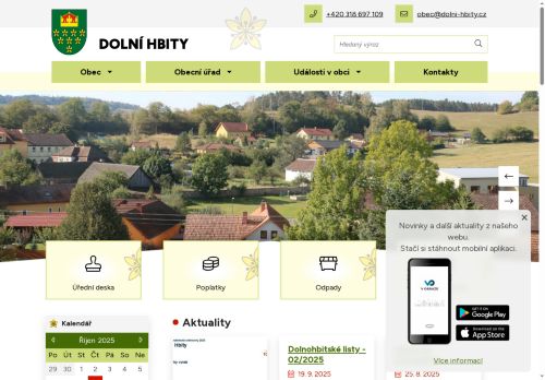Zobrazit webové stránky Obecní úřad Dolní Hbity