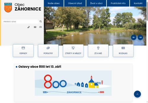 Zobrazit webové stránky Obecní úřad Záhornice