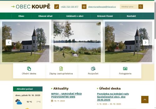 Zobrazit webové stránky Obecní úřad Koupě