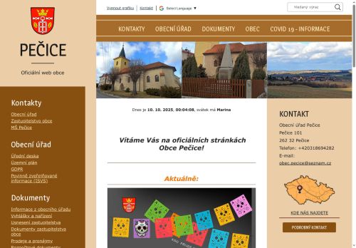 Zobrazit webové stránky Obecní úřad Pečice