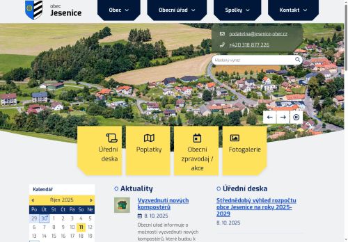 Obec Jesenice nabízí práci na pozici Údržbář ( zedník, zámečník) s řid. sk.B v obci Jesenice