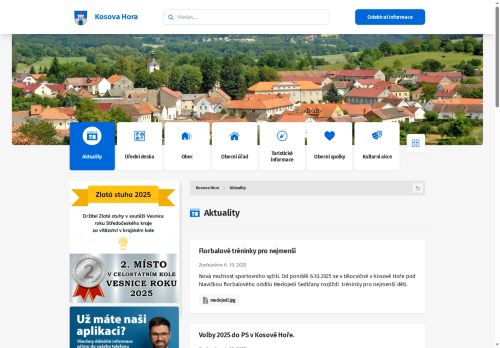 Zobrazit webové stránky Obecní úřad Kosova Hora