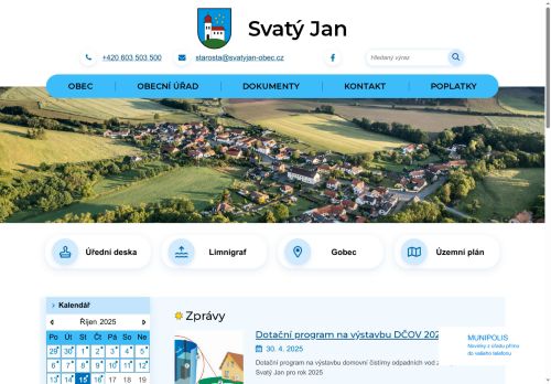 Zobrazit webové stránky Obecní úřad Svatý Jan