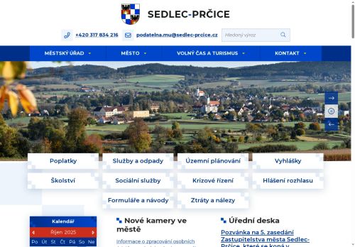 Zobrazit webové stránky Městský úřad Sedlec-Prčice
