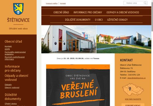 Zobrazit webové stránky Obecní úřad Štětkovice