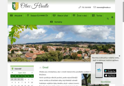 Zobrazit webové stránky Obecní úřad Hředle