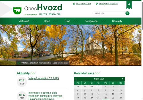 Zobrazit webové stránky Obecní úřad Hvozd