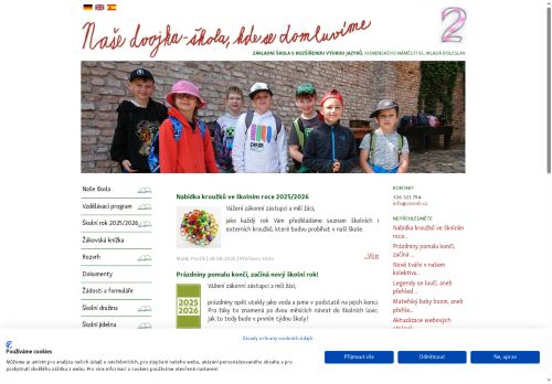 Základní škola Mladá Boleslav, Komenského nám. 91, příspěvková organizace nabízí práci na pozici Učitel anglického jazyka a anglické konverzace (m/ž) v obci Mladá Boleslav