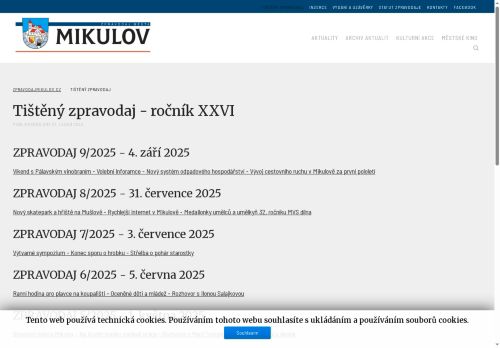 Zobrazit webové stránky Zpravodaj města Mikulov